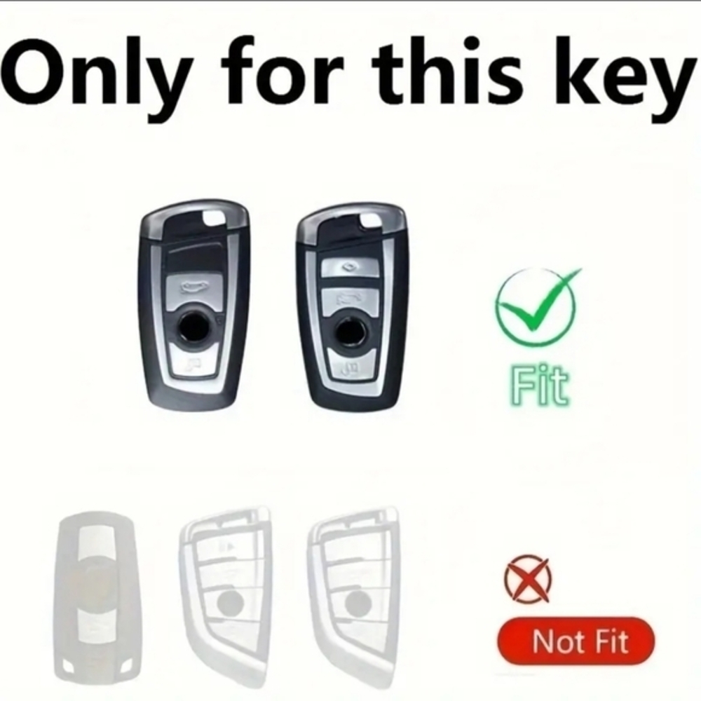 BMW Remote Key Fob Cover Shell with Key Chain Blue - Picture 2 of 10